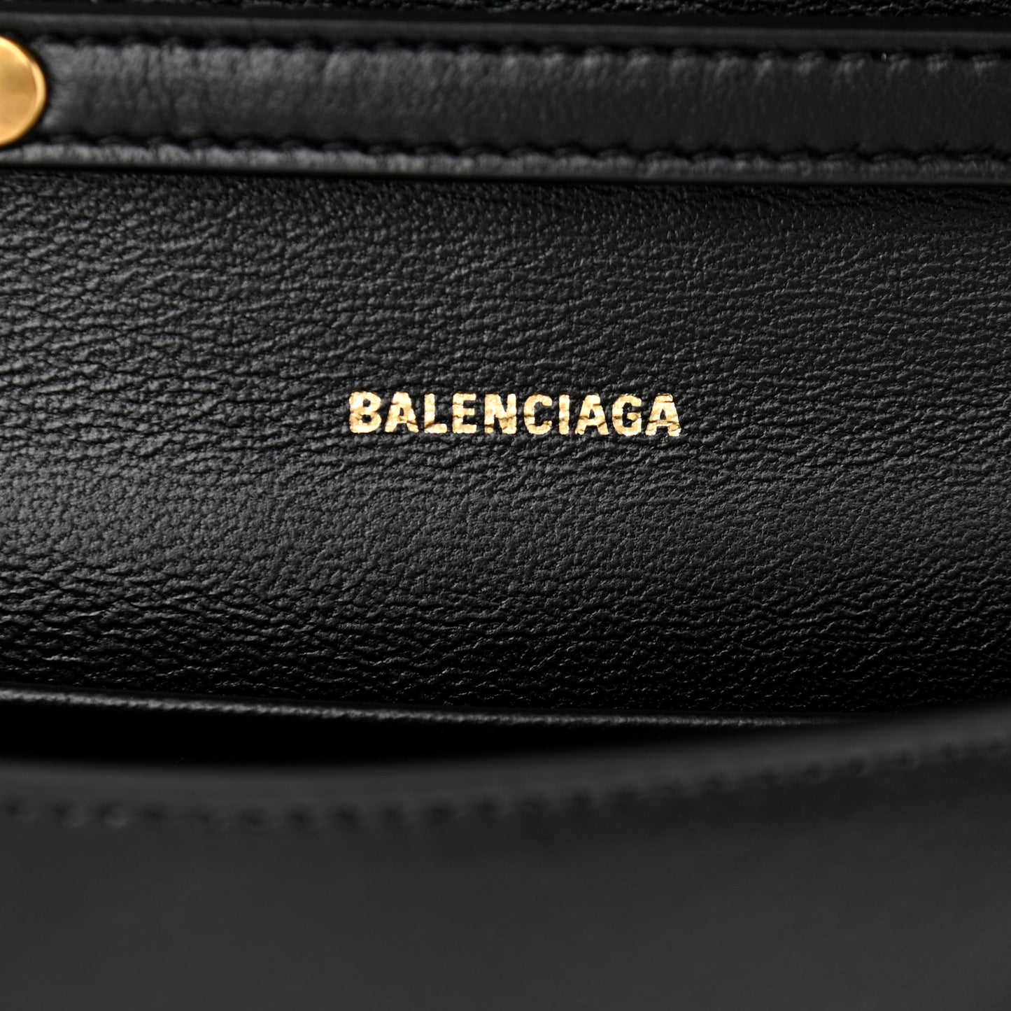 Shiny Box Calfskin Small Hourglass Evening Chain Bag Black