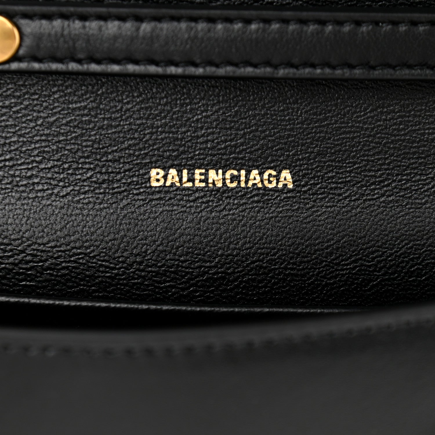 Balenciaga Shiny Box Calfskin Small Hourglass Evening Chain Bag Black 6 of 10