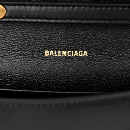 Balenciaga Shiny Box Calfskin Small Hourglass Evening Chain Bag Black 6 of 10