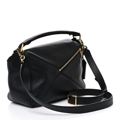 Loewe Nappa Lambskin Small Featherlight Puzzle Bag Black 3 of 9