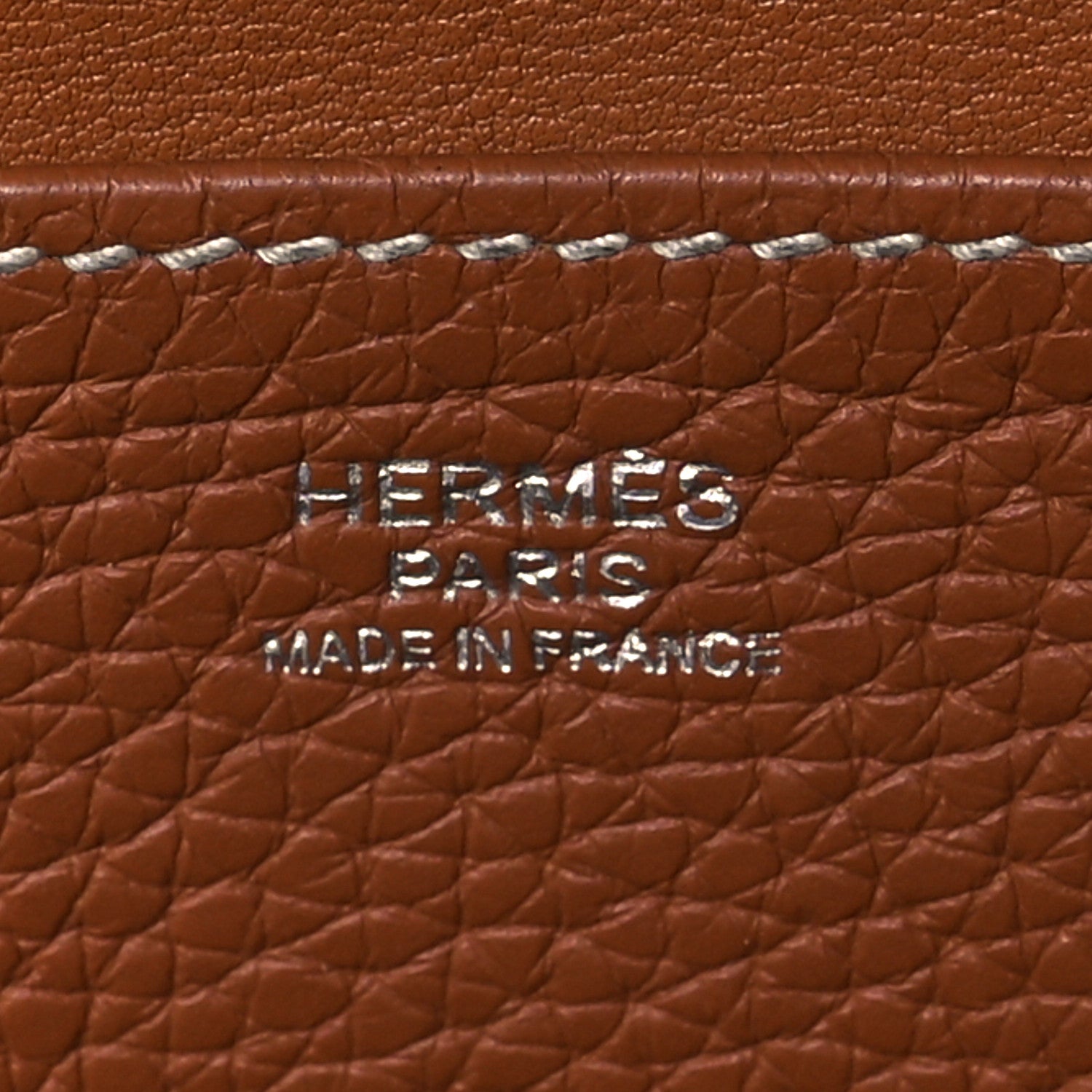 Hermes Taurillon Clemence Halzan 31 Gold 6 of 14