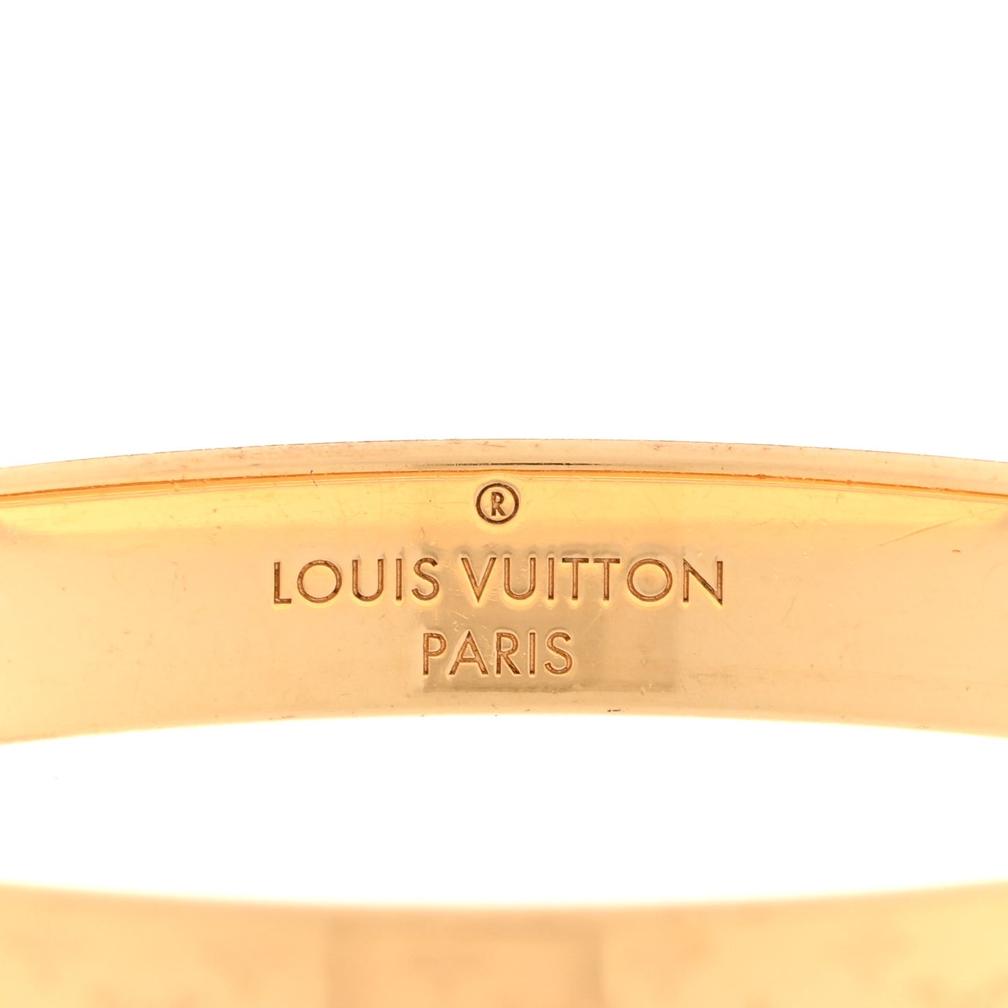 Brass Monogram Nanogram Cuff M Gold