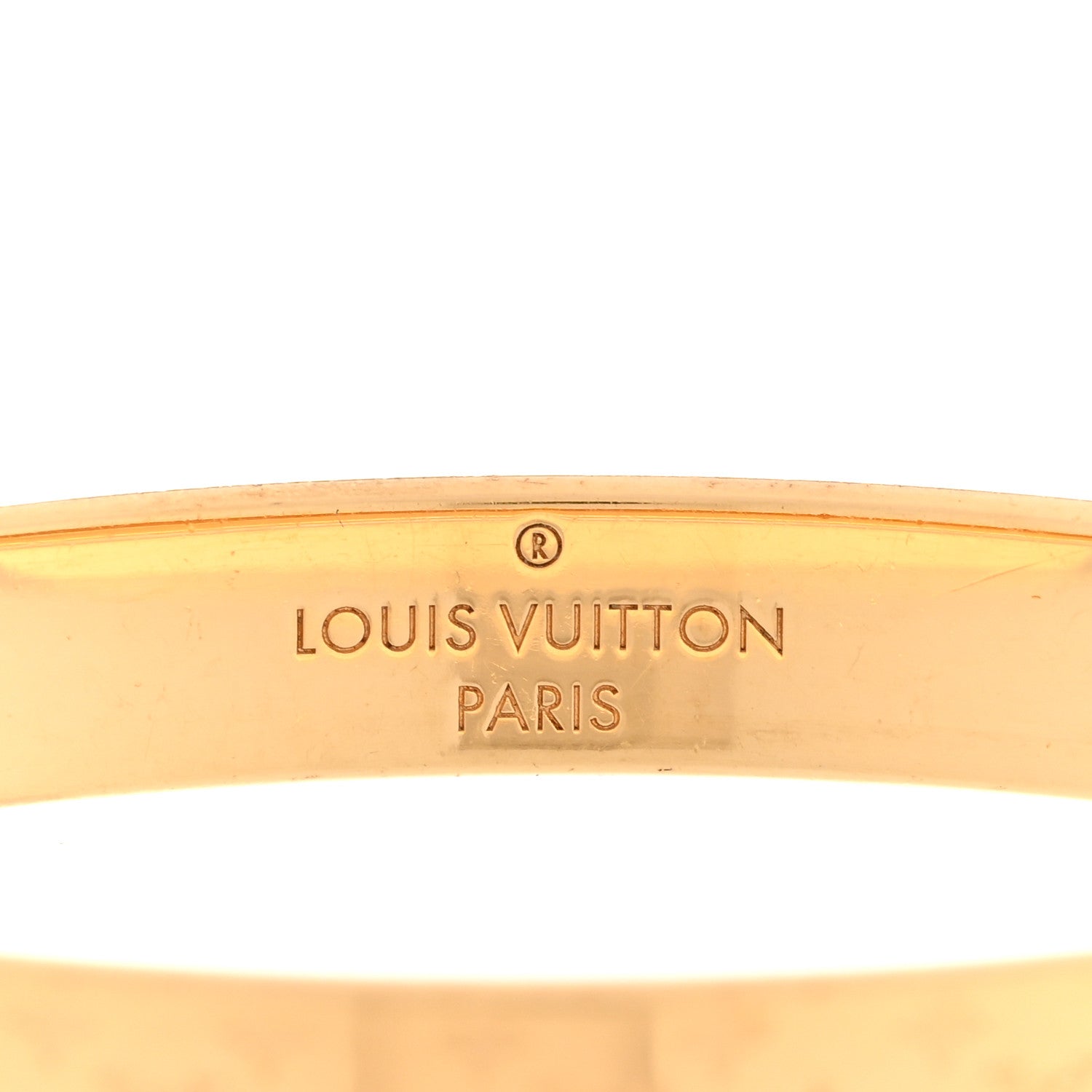 Louis Vuitton Brass Monogram Nanogram Cuff M Gold 4 of 5