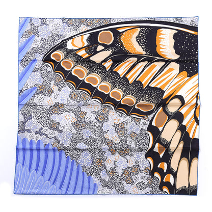Hermes Silk L'Esprit De La Foret Scarf 90 Black Ocre Bleu Lavande 1 of 3