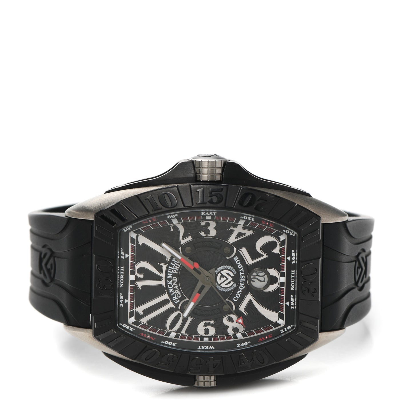 Titanium Rubber 45mm Conquistador Grand Prix Automatic Watch Black 8900SC