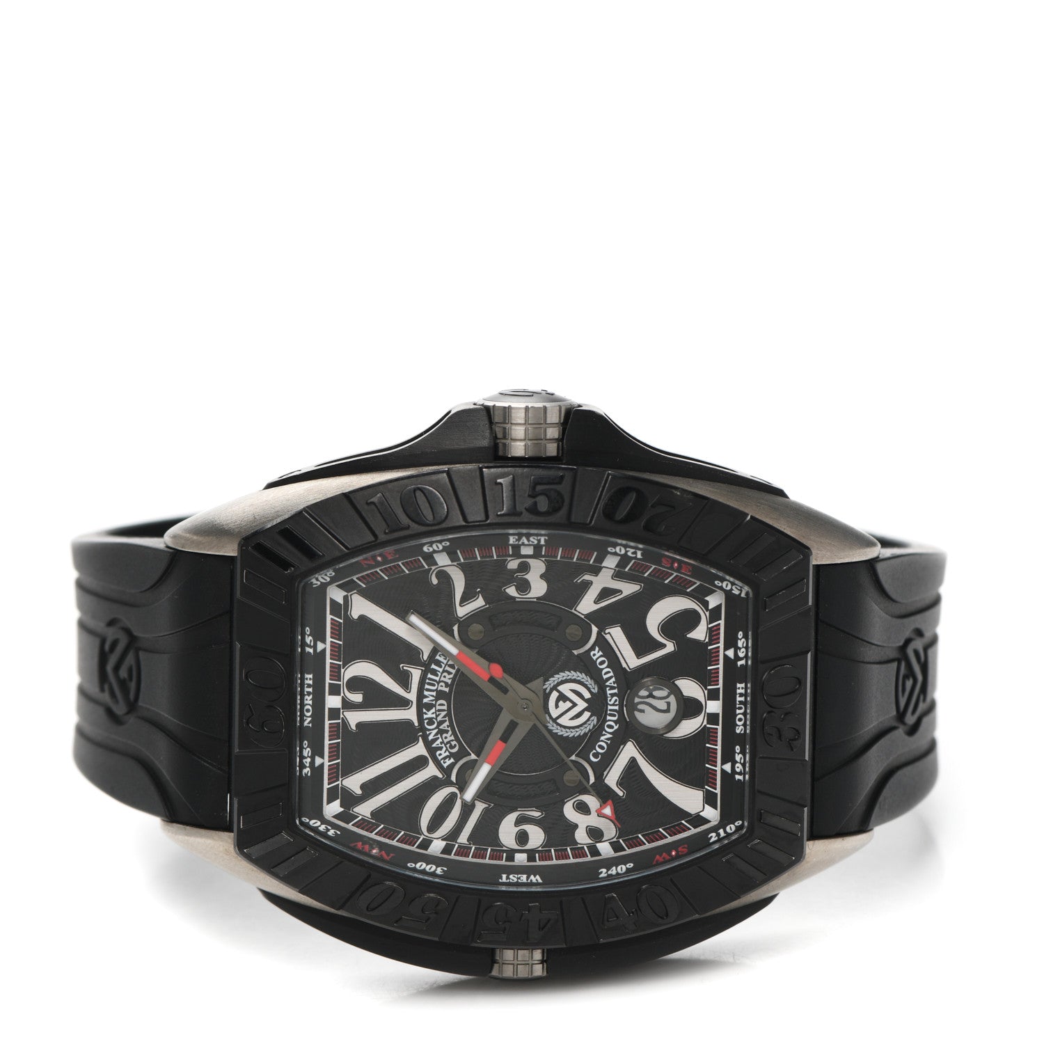 Franck Muller Titanium Rubber 45mm Conquistador Grand Prix Automatic Watch Black 8900SC 2 of 6