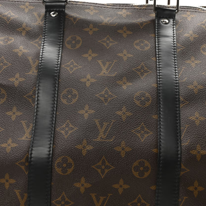 Louis Vuitton Monogram Macassar Keepall Bandouliere 55 6 of 8