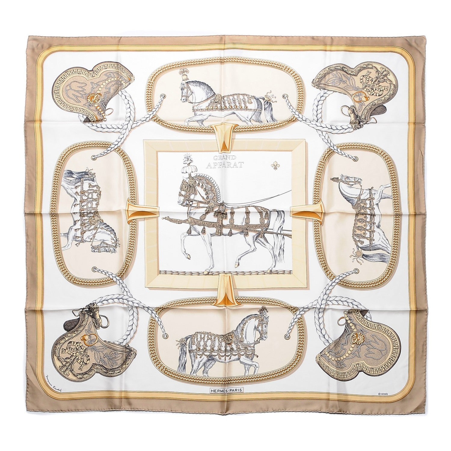 Hermes Silk Grand Apparat Scarf 90 1 of 6