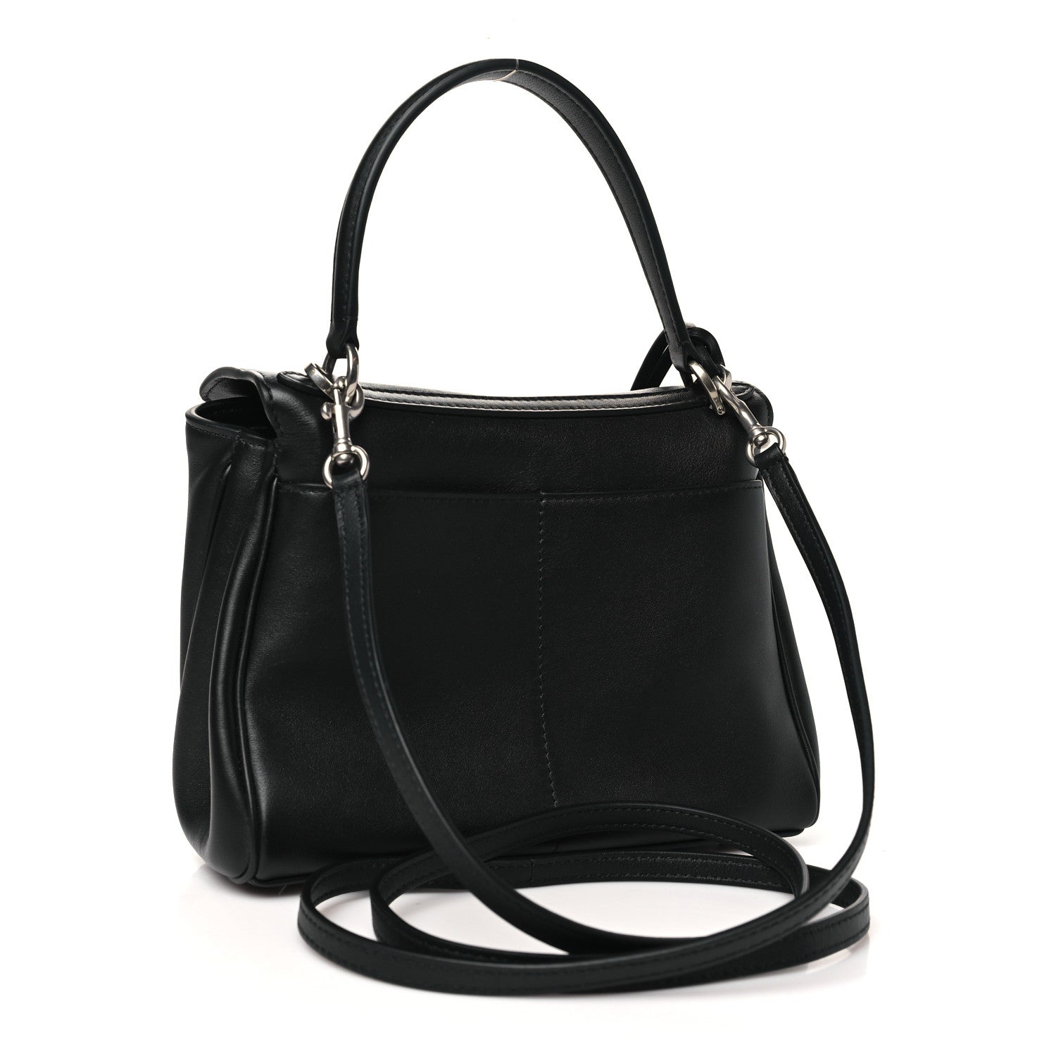Balenciaga Natural Smooth Calfskin Mini Rodeo Top Handle Handbag Black 3 of 9