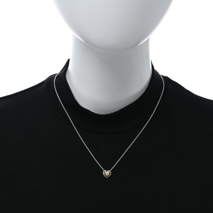 David Yurman Sterling Silver 18K Yellow Gold Cable Cookie Heart Pendant Necklace 2 of 4