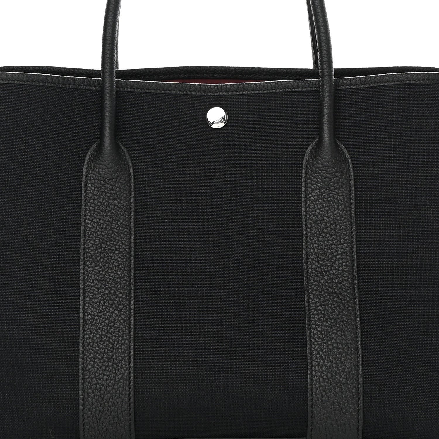 Hermes Toile Militaire Negonda Verso Garden Party Tote 36 MM Black Rouge H 8 of 13
