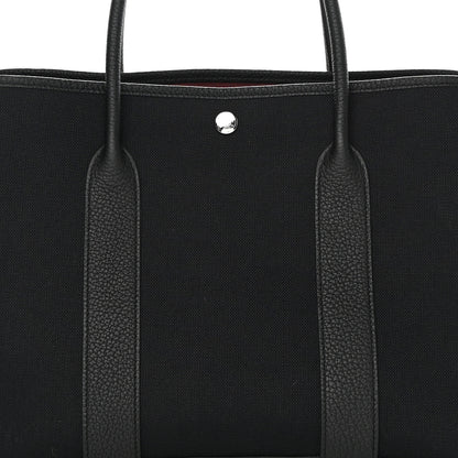 Hermes Toile Militaire Negonda Verso Garden Party Tote 36 MM Black Rouge H 8 of 13