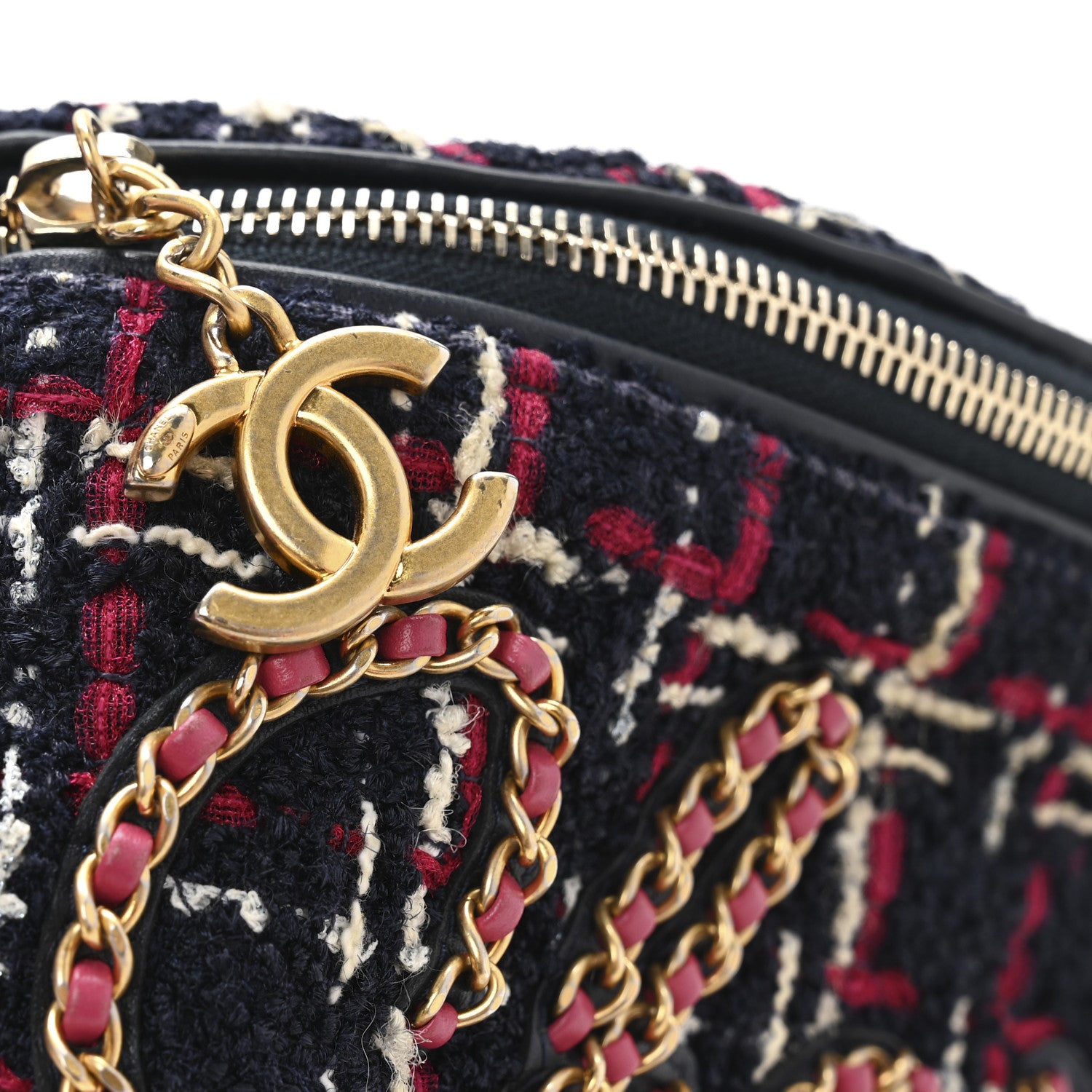 Chanel Tweed Quilted Chain 20s Signe Waist Bag Multicolor 12 of 13