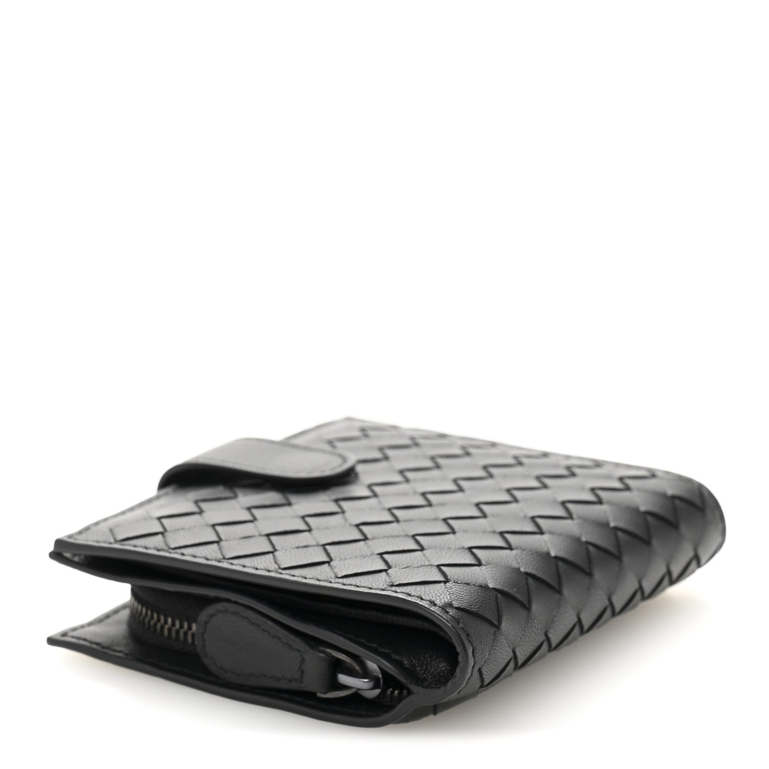 Bottega Veneta Nappa Intrecciato Snap Wallet Black 4 of 9