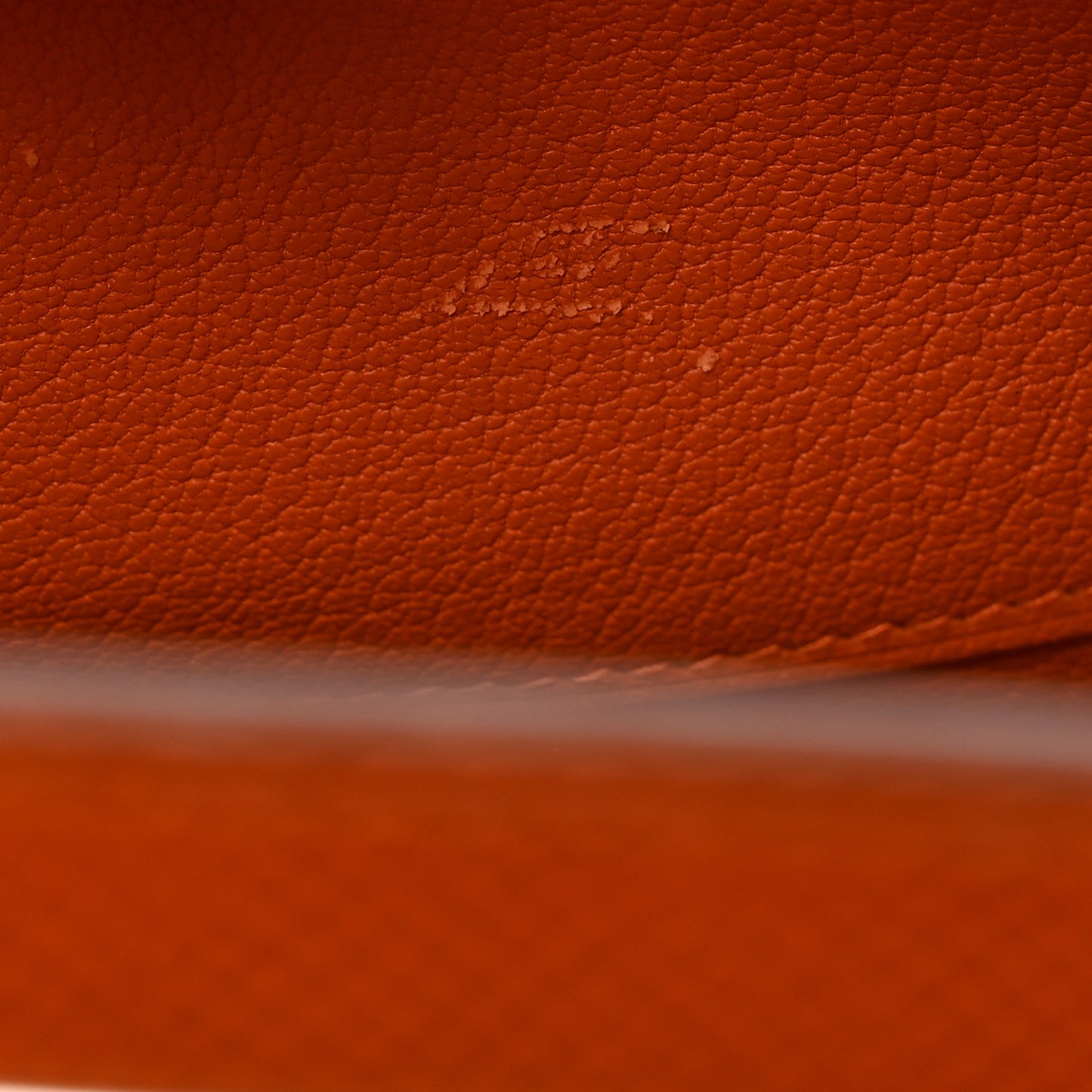 Epsom Kelly Cut Clutch Pochette Orange
