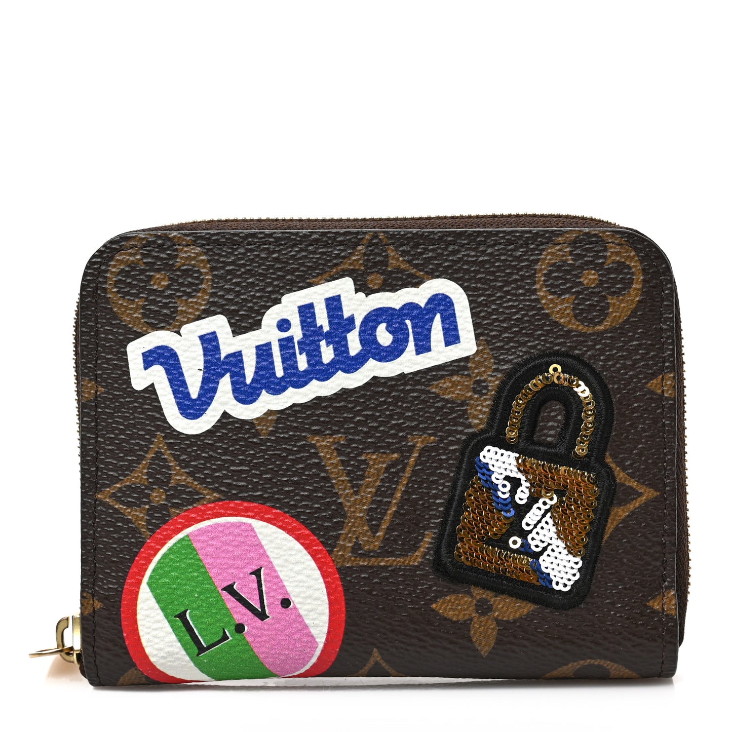 Monogram Travel Stickers Zippy Coin Purse