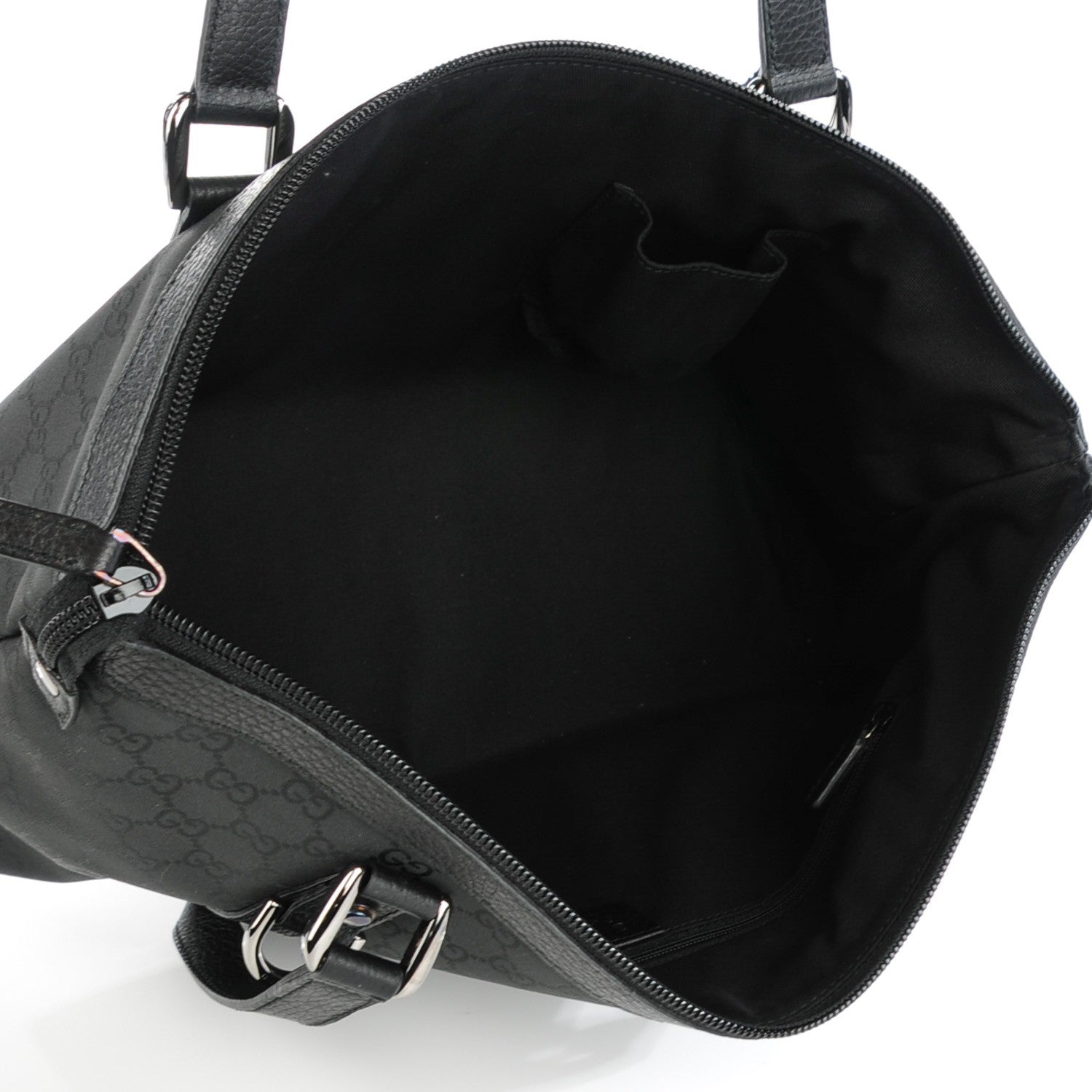 Gucci Nylon Monogram Medium Abbey Tote Black 5 of 7