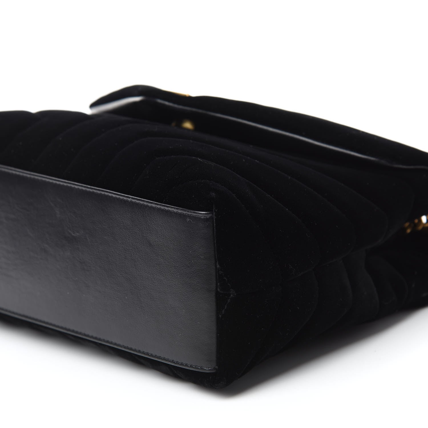 Saint Laurent Velvet Y Quilted Monogram Small Loulou Chain Satchel Black 7 of 11