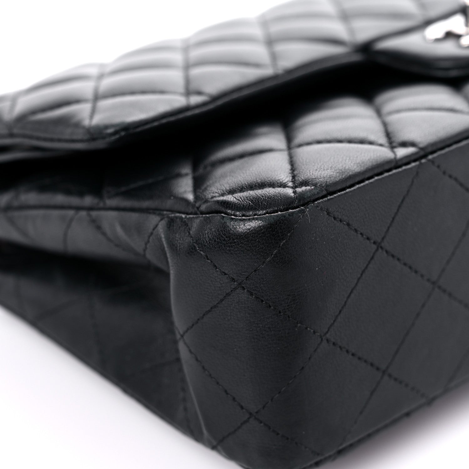 Chanel Lambskin Quilted Medium Double Flap Black 8 of 22