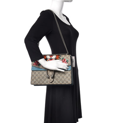 Gucci GG Supreme Monogram Angry Cat Embroidered Medium Dionysus Shoulder Bag Beige Ultramarine 2 of 9