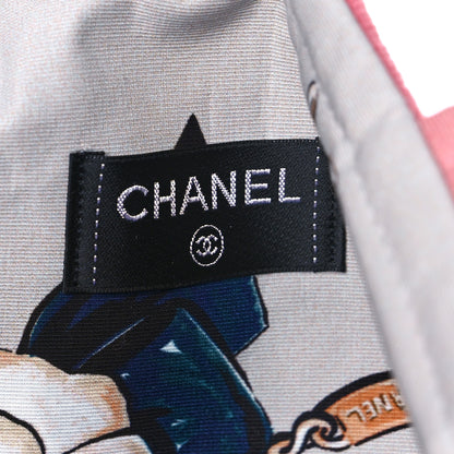 Chanel Terry Cotton CC Beach Tote Towel Set Pink 8 of 14