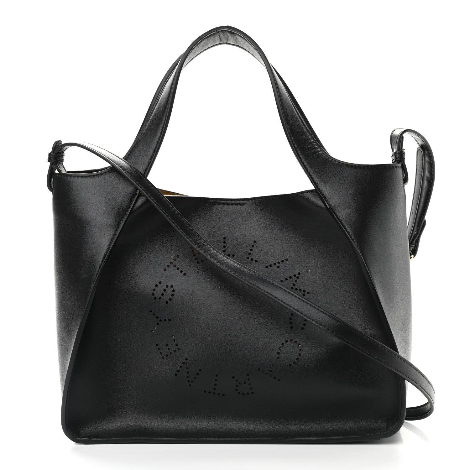 Stella McCartney Eco Alter Nappa East West Perforated Tote Black 4 of 11