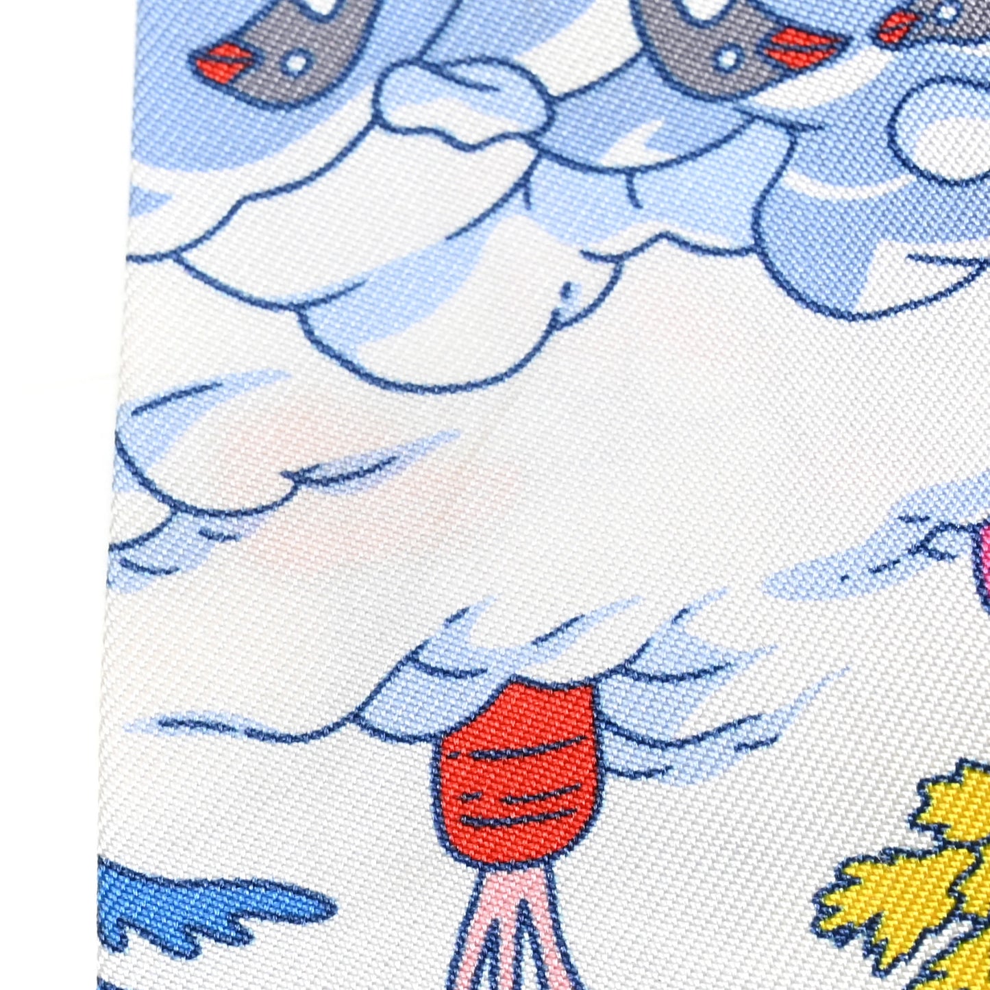 Silk Sur Mon Nuage Twilly Fuchsia Bleu Multicolor