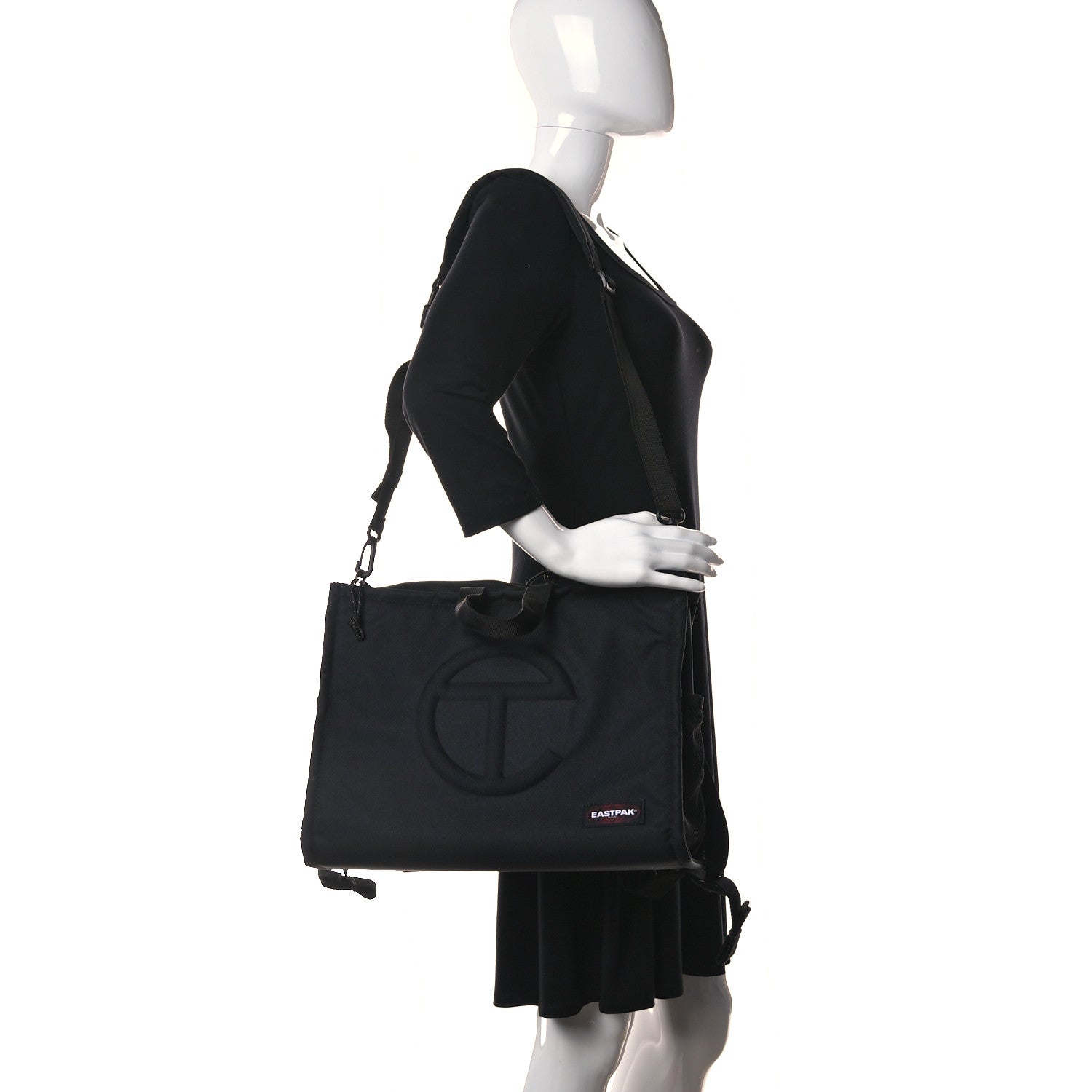 Telfar x EASTPAK Tactical Nylon Medium Shopper Black 2 of 9