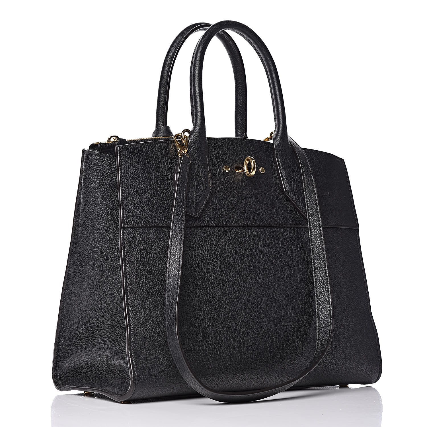 Louis Vuitton Taurillon City Steamer MM Black 3 of 9