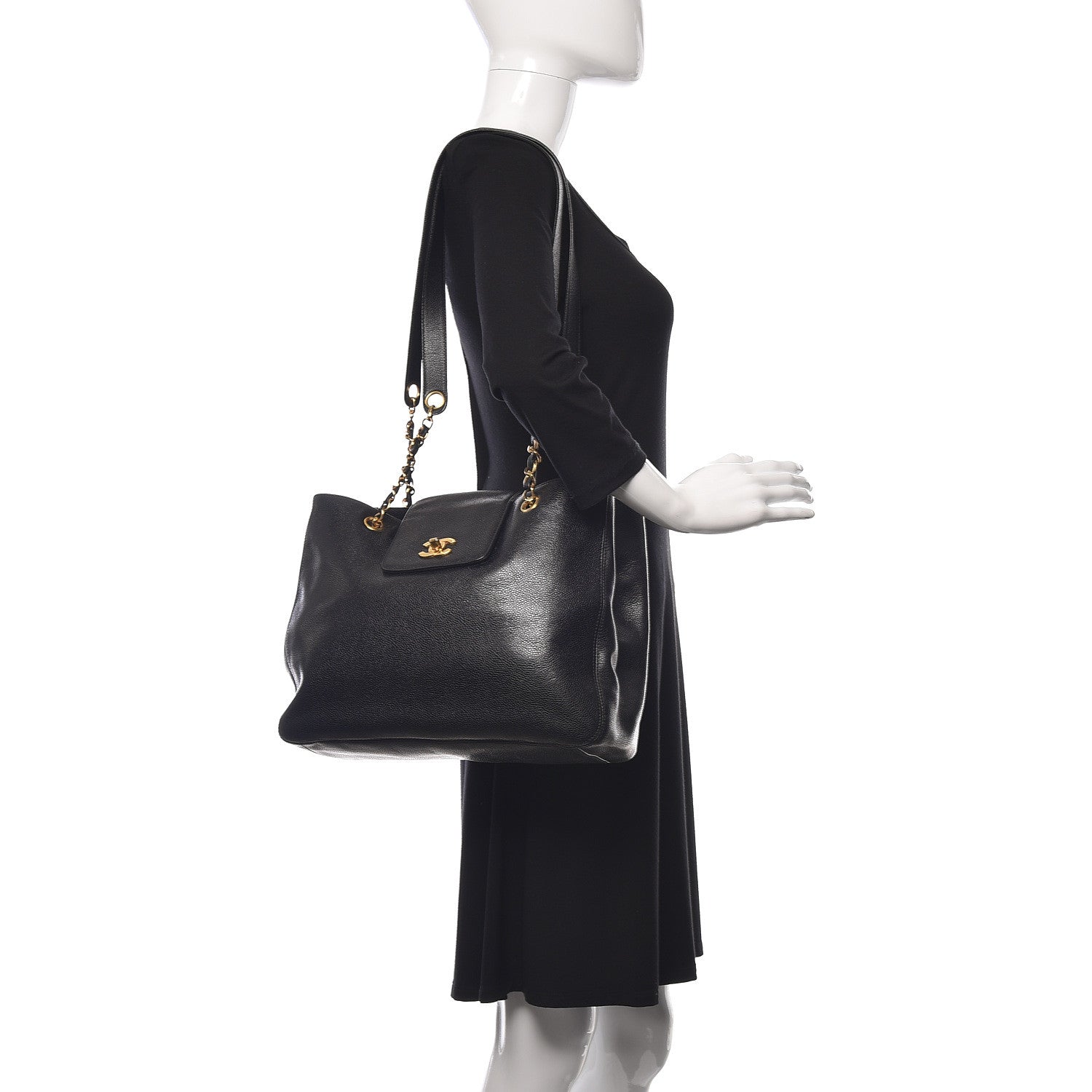 Chanel Caviar Shoulder Bag Black 2 of 11