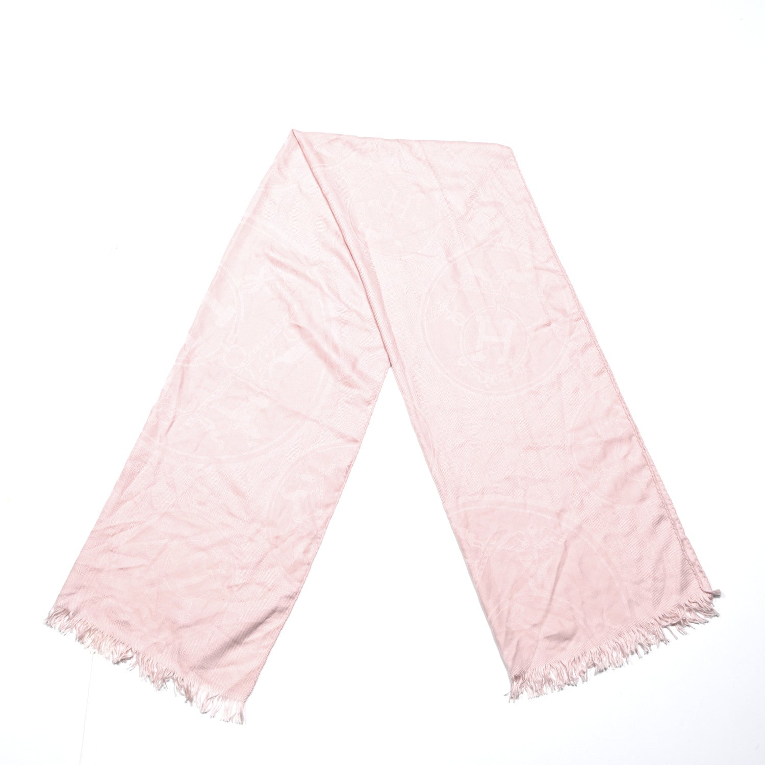 Hermes Cashmere Silk New Libris Stole Rose Nacre Rose Nacre 2 of 3