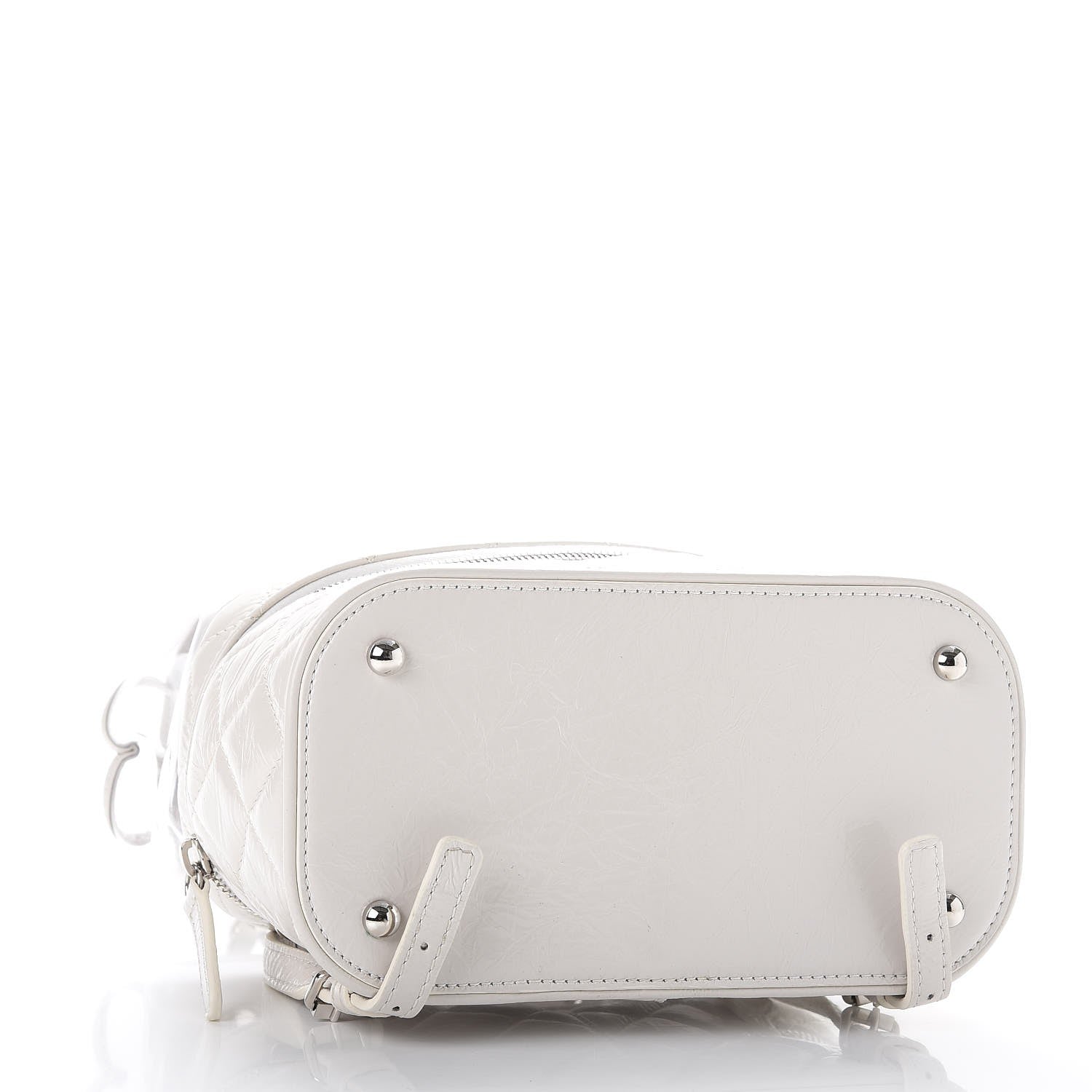 Chanel Crumpled Calfskin PVC Quilted Backpack White 4 of 9