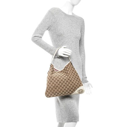 Gucci Monogram Medium New Britt Hobo Off White 2 of 6