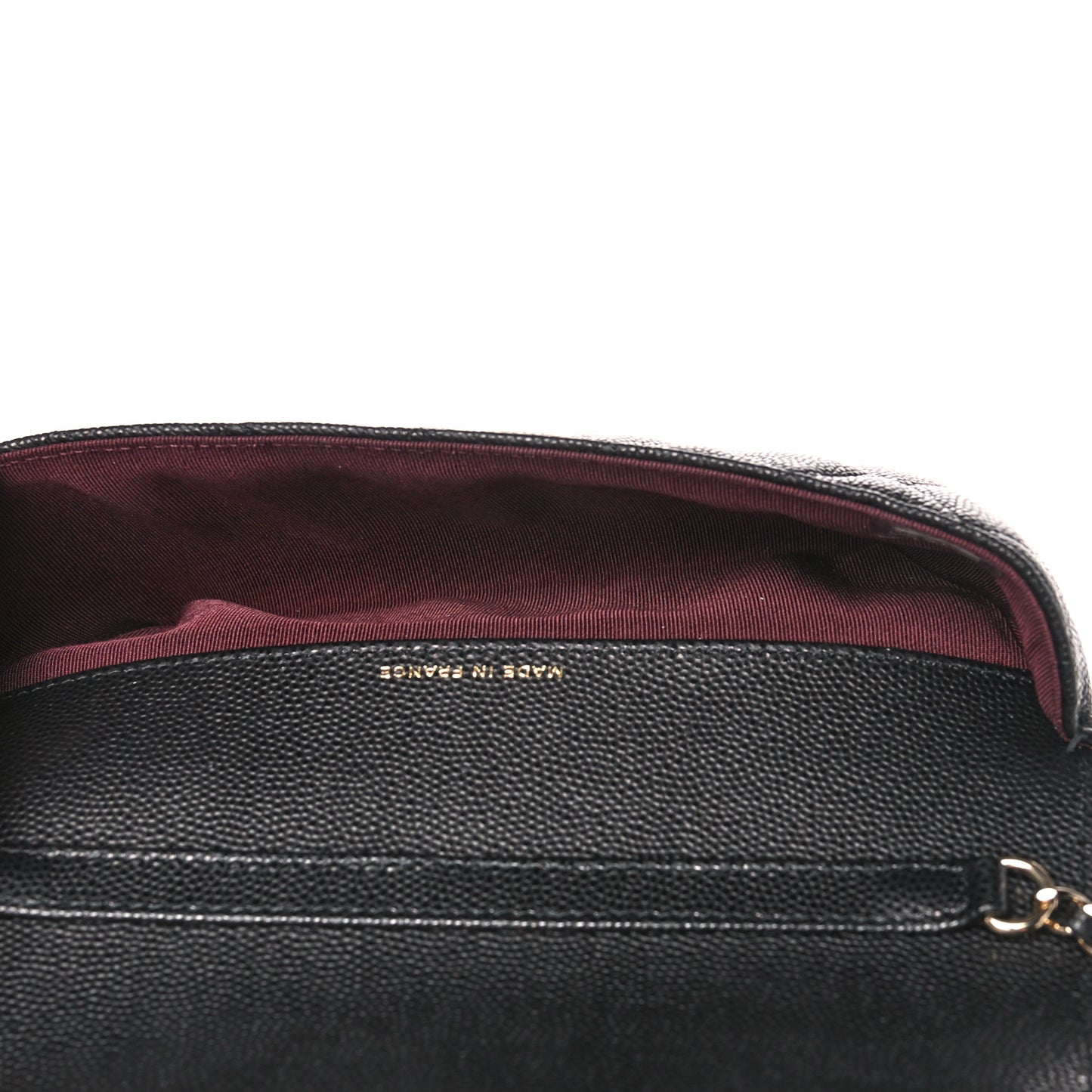 Caviar Quilted Glasses Case With Chain Black