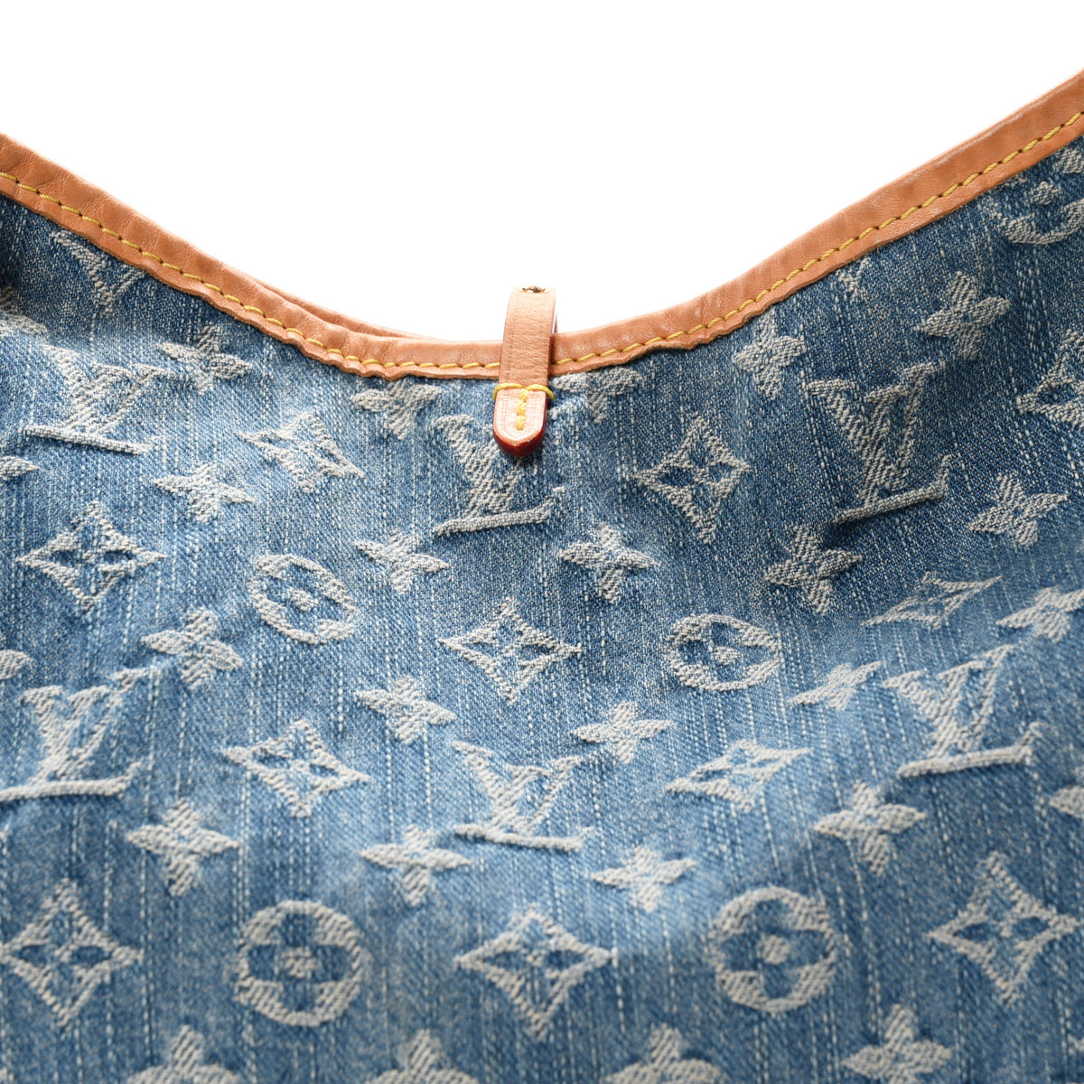 Louis Vuitton Monogram Denim CarryAll MM Blue 8 of 10