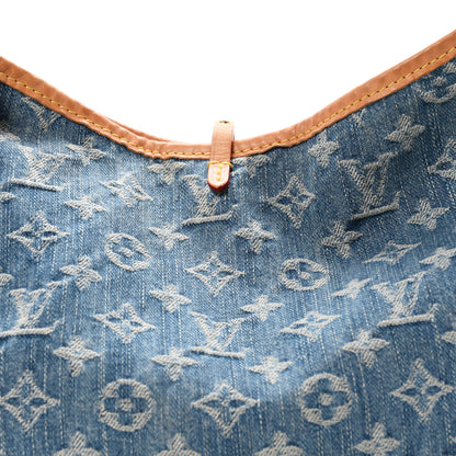 Louis Vuitton Monogram Denim CarryAll MM Blue 8 of 10