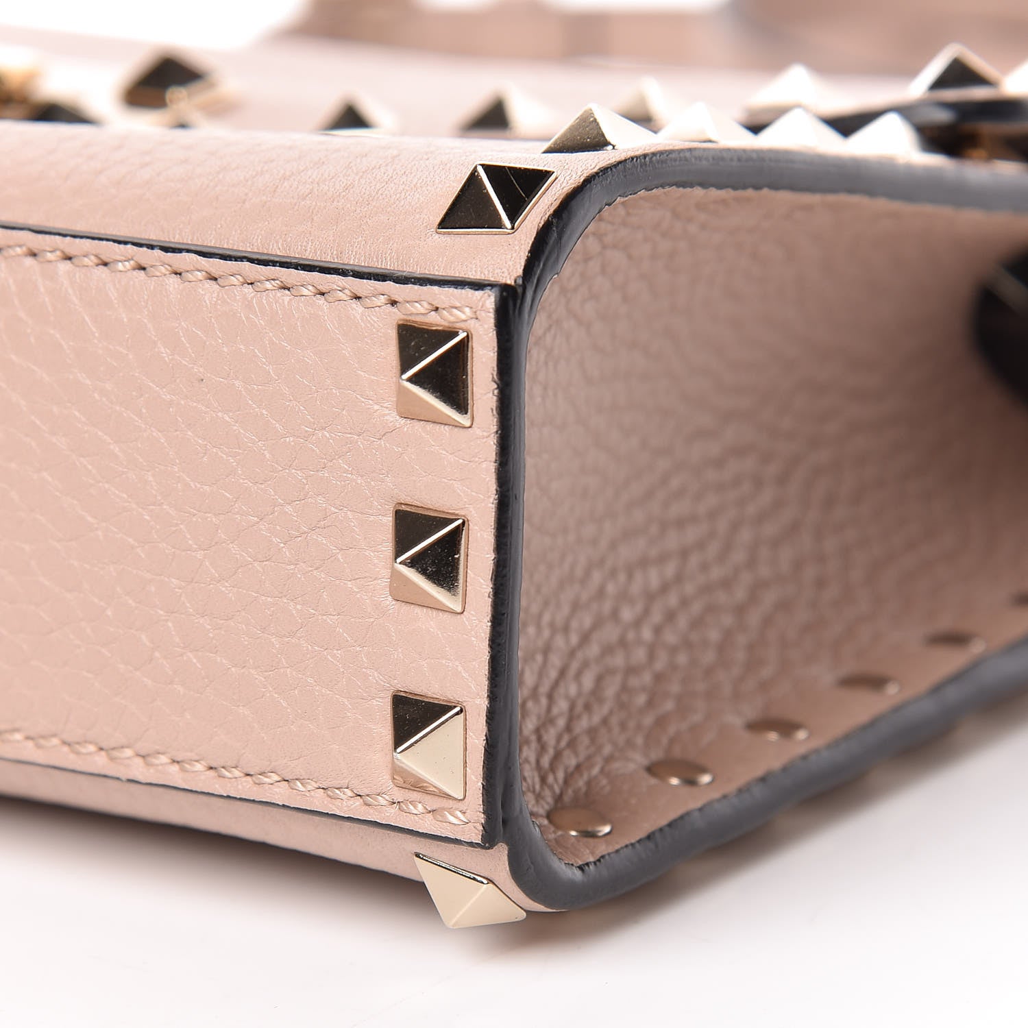 Valentino Garavani Pebbled Calfskin Medium Rockstud Flip Lock Crossbody Bag Poudre 9 of 11
