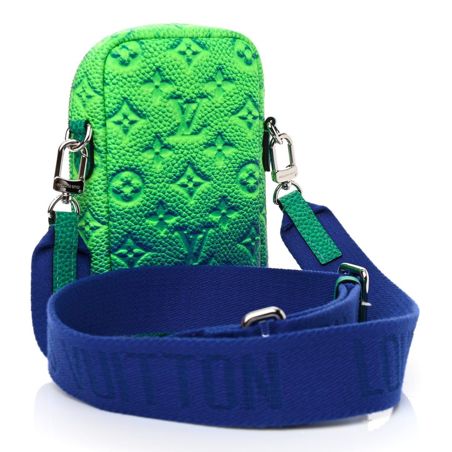 Taurillon Illusion Double Phone Case Bleu Vert