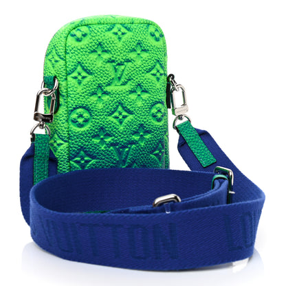 Louis Vuitton Taurillon Illusion Double Phone Case Bleu Vert 3 of 11