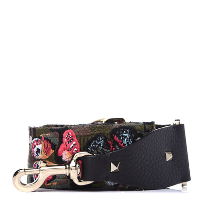 Valentino Garavani Canvas Camubutterfly Rockstud Guitar Strap Multicolor 1 of 8
