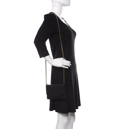 Chanel Caviar Timeless CC Wallet On Chain WOC Black 2 of 11