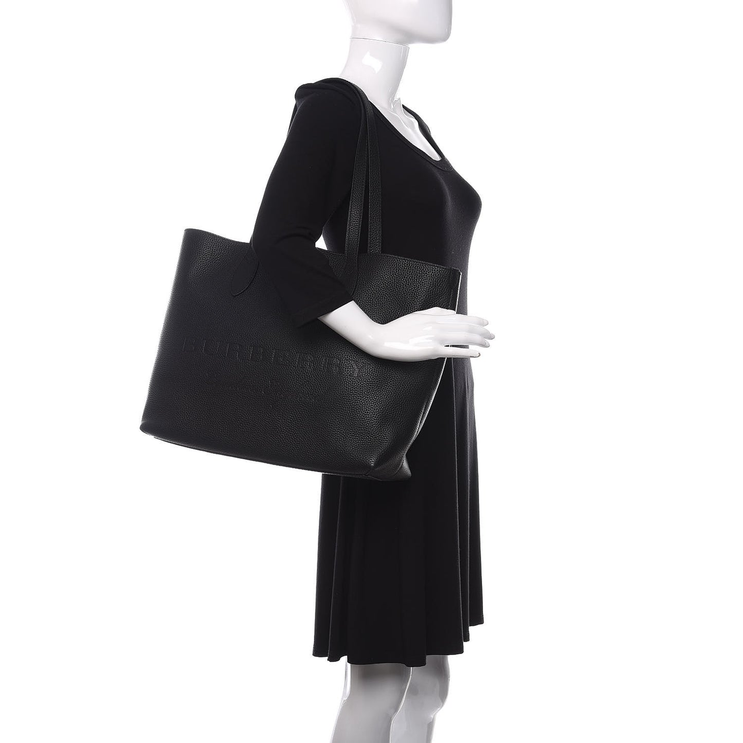 Grainy Calfskin Remington Tote Black