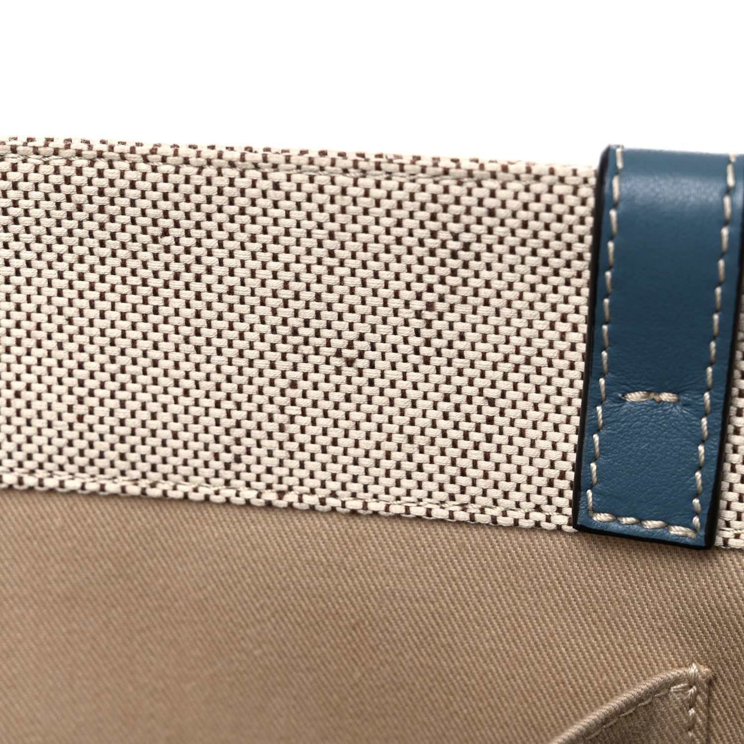 Chloe Cotton Calfskin Medium Woody Ribbon Tote White Blue 12 of 14