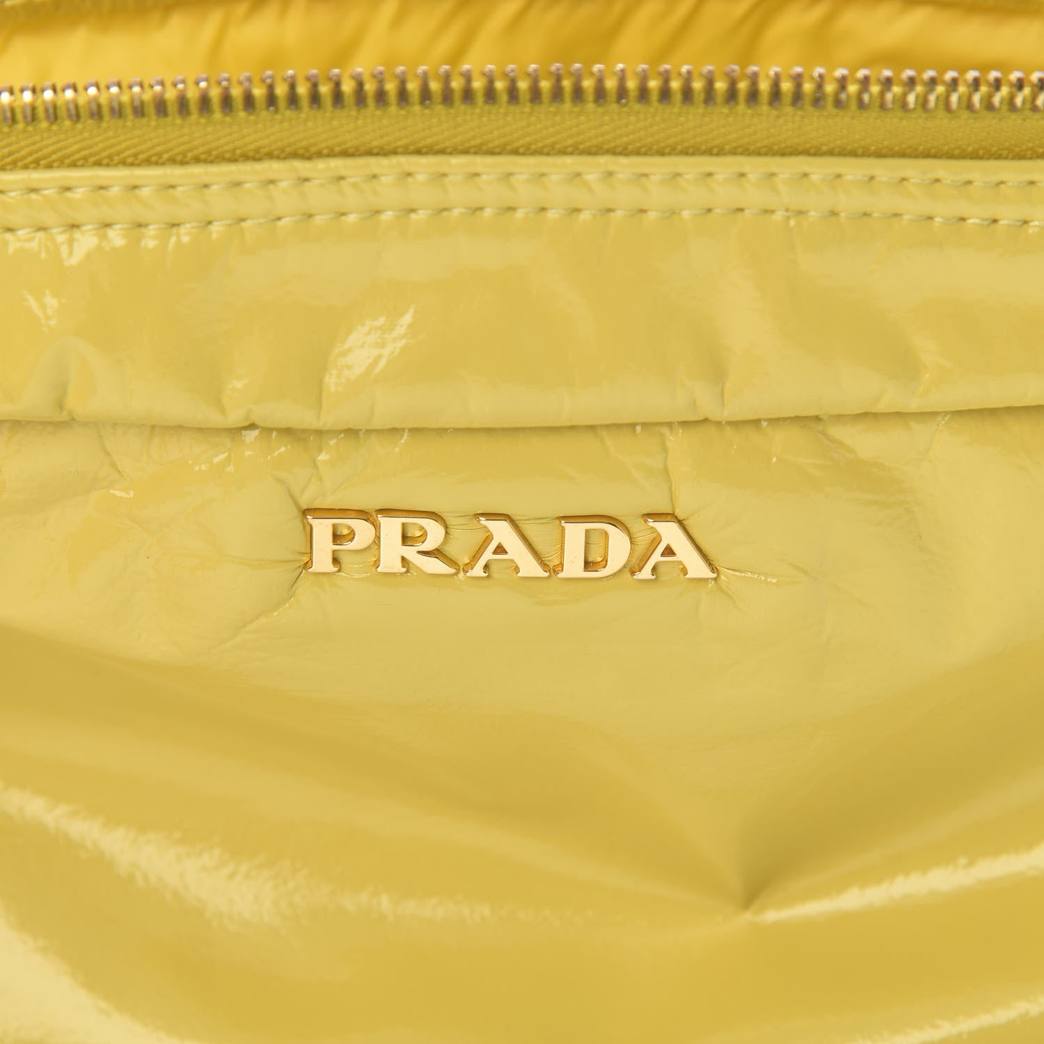 Prada Vernice Patent Cosmetic Pouch Ananas 6 of 12