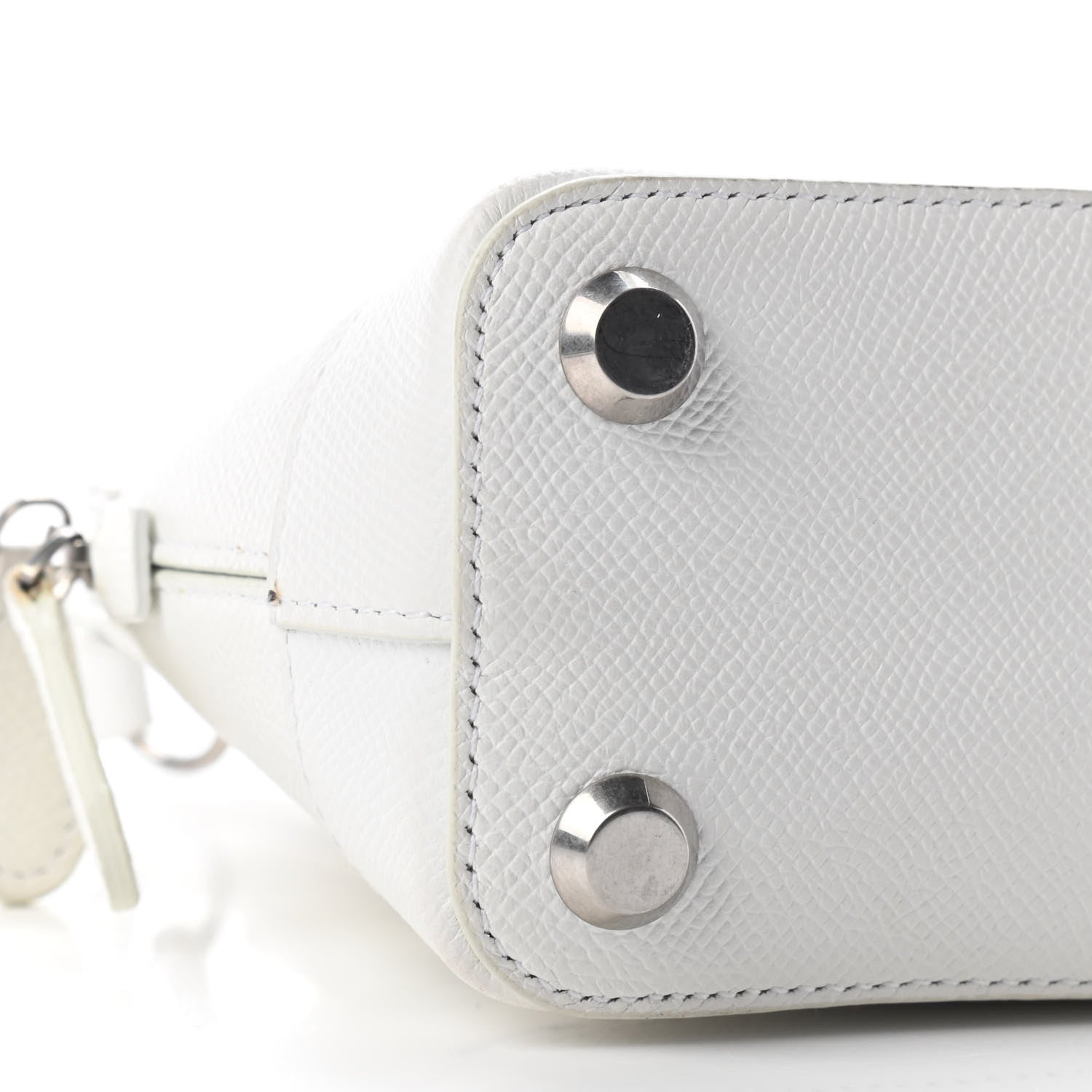 Balenciaga Grained Calfskin XXS Ville Top Handle Bag White Black 6 of 8