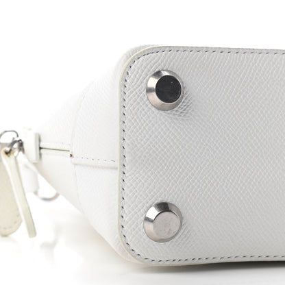 Balenciaga Grained Calfskin XXS Ville Top Handle Bag White Black 6 of 8