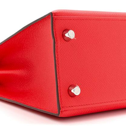 Hermes Epsom Kelly Sellier 25 Rouge De Coeur 10 of 17