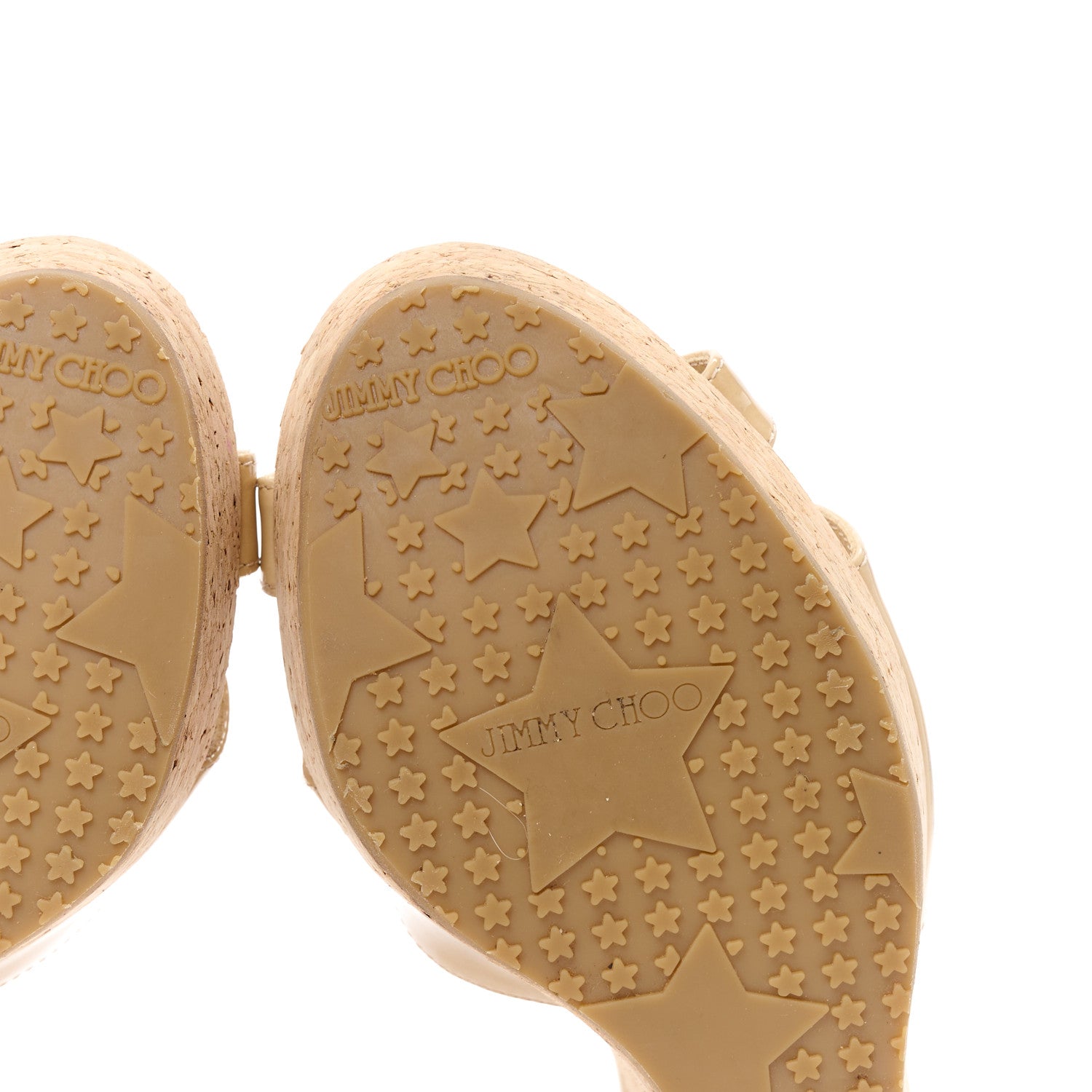 Jimmy Choo Patent Wedge Sandals 40.5 Nude 7 of 9