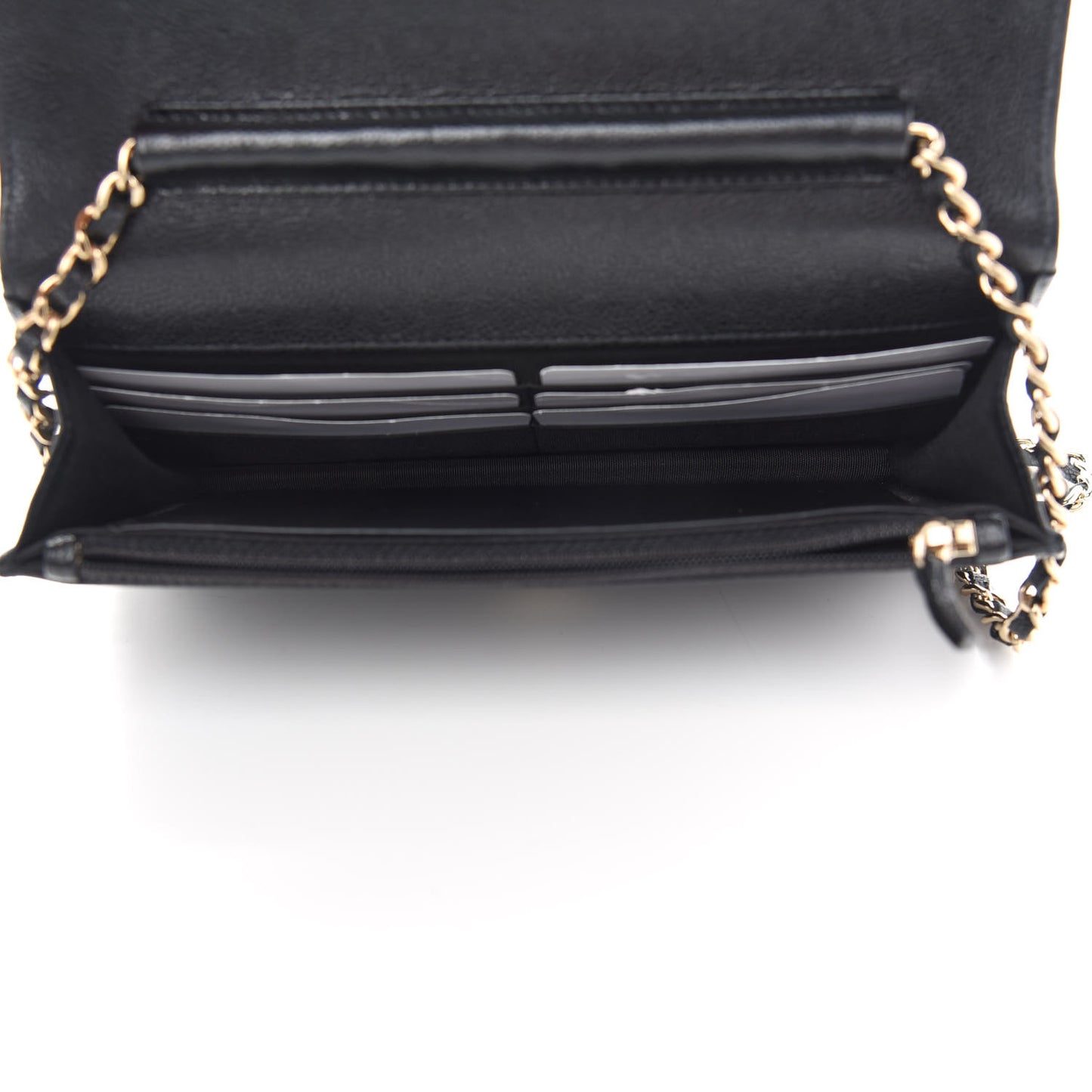 Caviar Quilted Coco Candy Wallet On Chain WOC Black