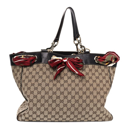 Gucci Monogram Large Positano Tote Brown 1 of 21